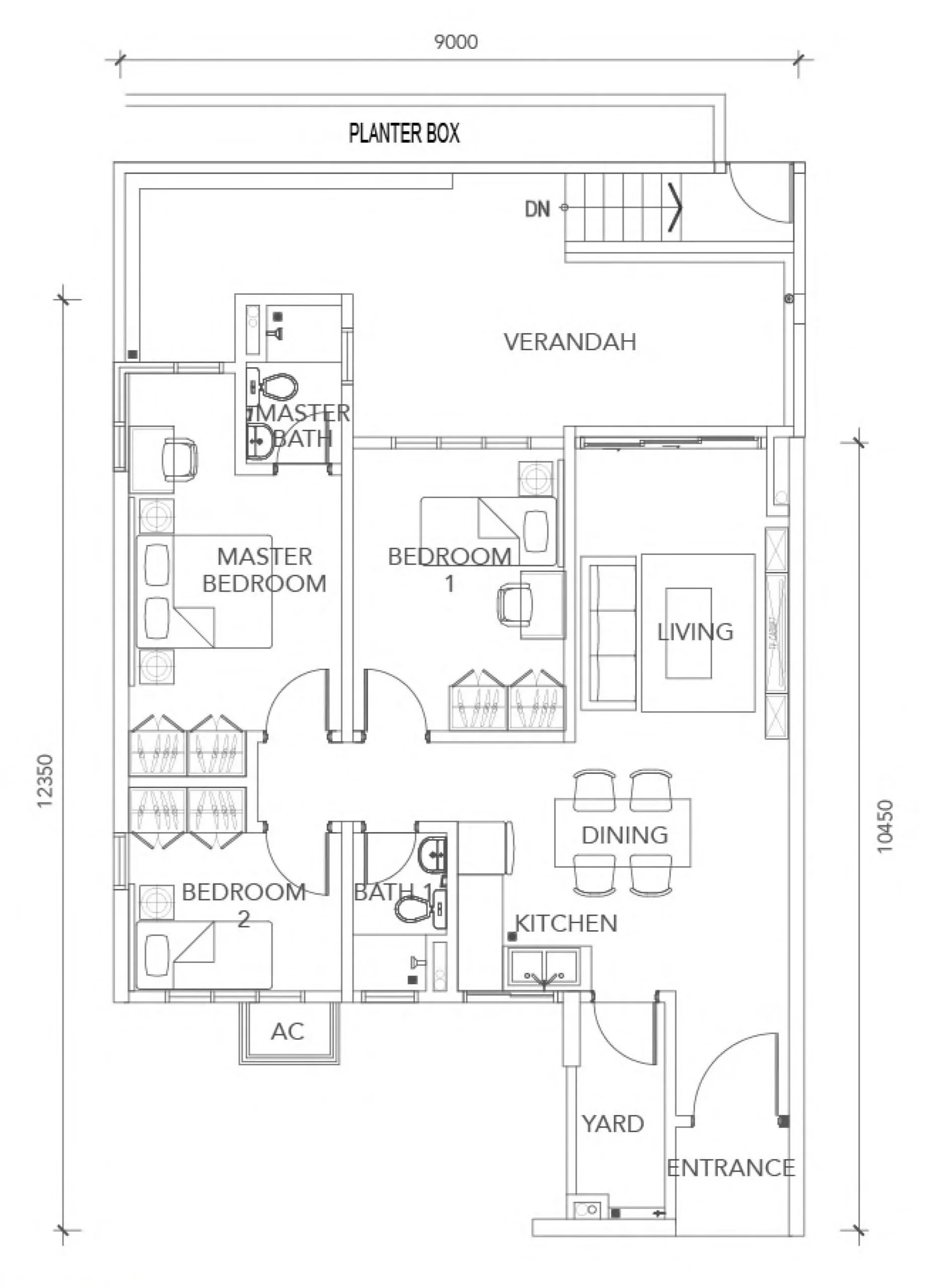 Layout types A, A1, B, B1, C and C1 at Residensi Dedaun by UDA Land Sdn Bhd, Bandar Tun Hussein Onn, Hulu Langat, Cheras, Selangor