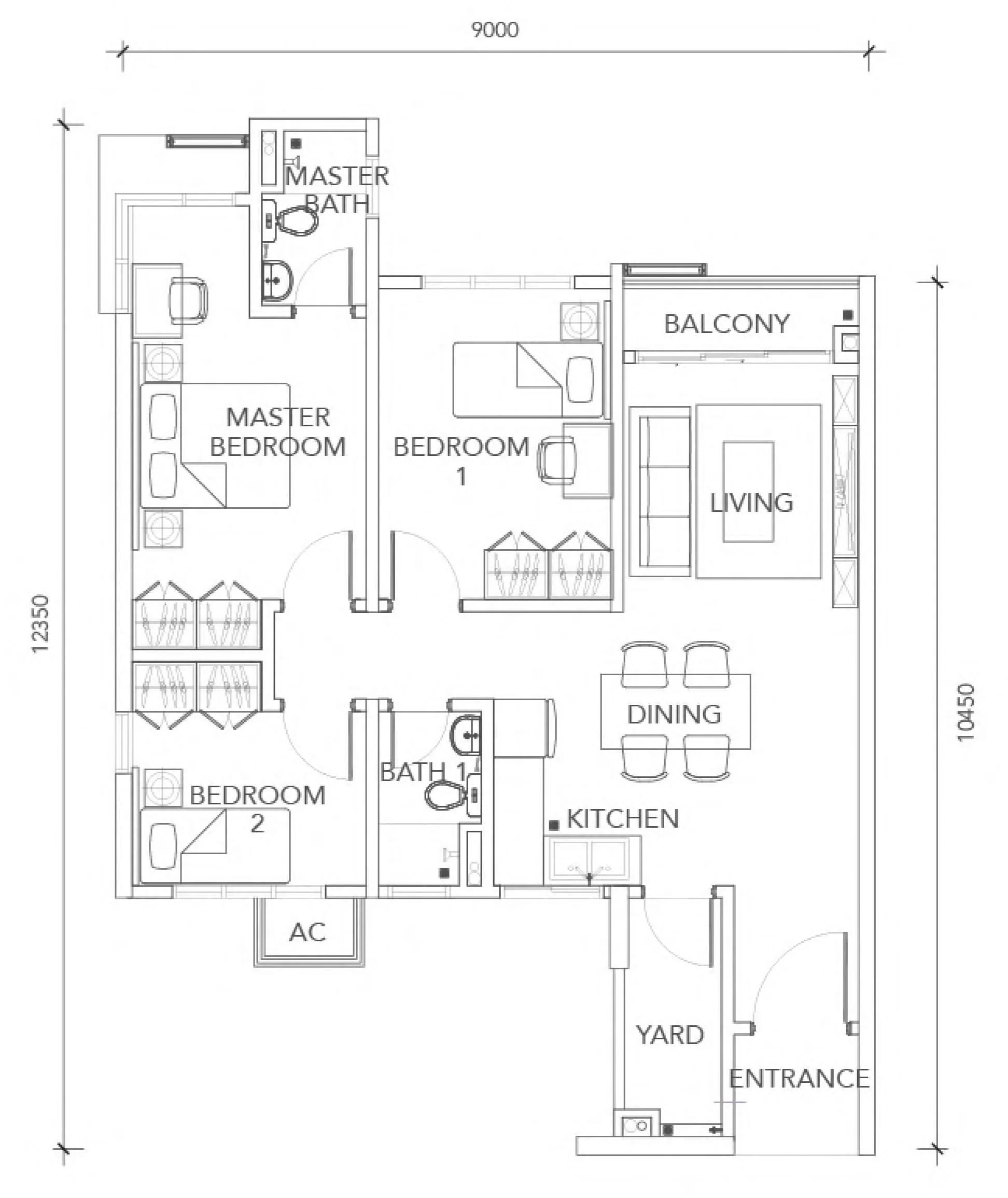Layout types G, G1, H, H1, J and J1 at Residensi Dedaun by UDA Land Sdn Bhd, Bandar Tun Hussein Onn, Hulu Langat, Cheras, Selangor