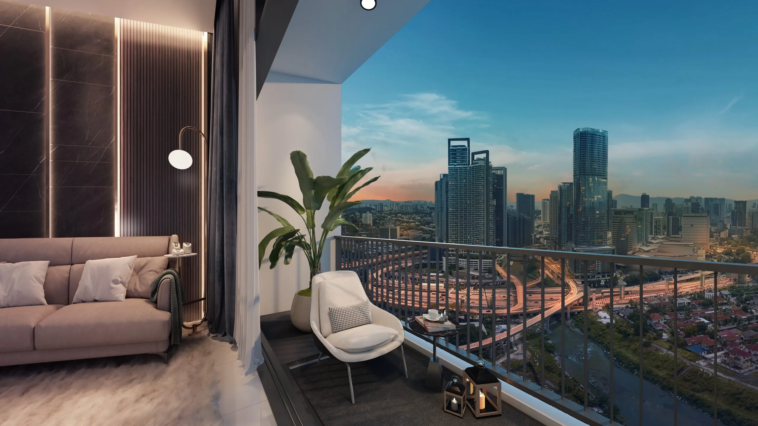 Balcony view at River Park, registered as Residensi Taman Hilir, by Kumpulan Gapadu Sdn. Bhd., Pantai Dalam, Daerah Kuala Lumpur, Kuala Lumpur, WP Kuala Lumpur