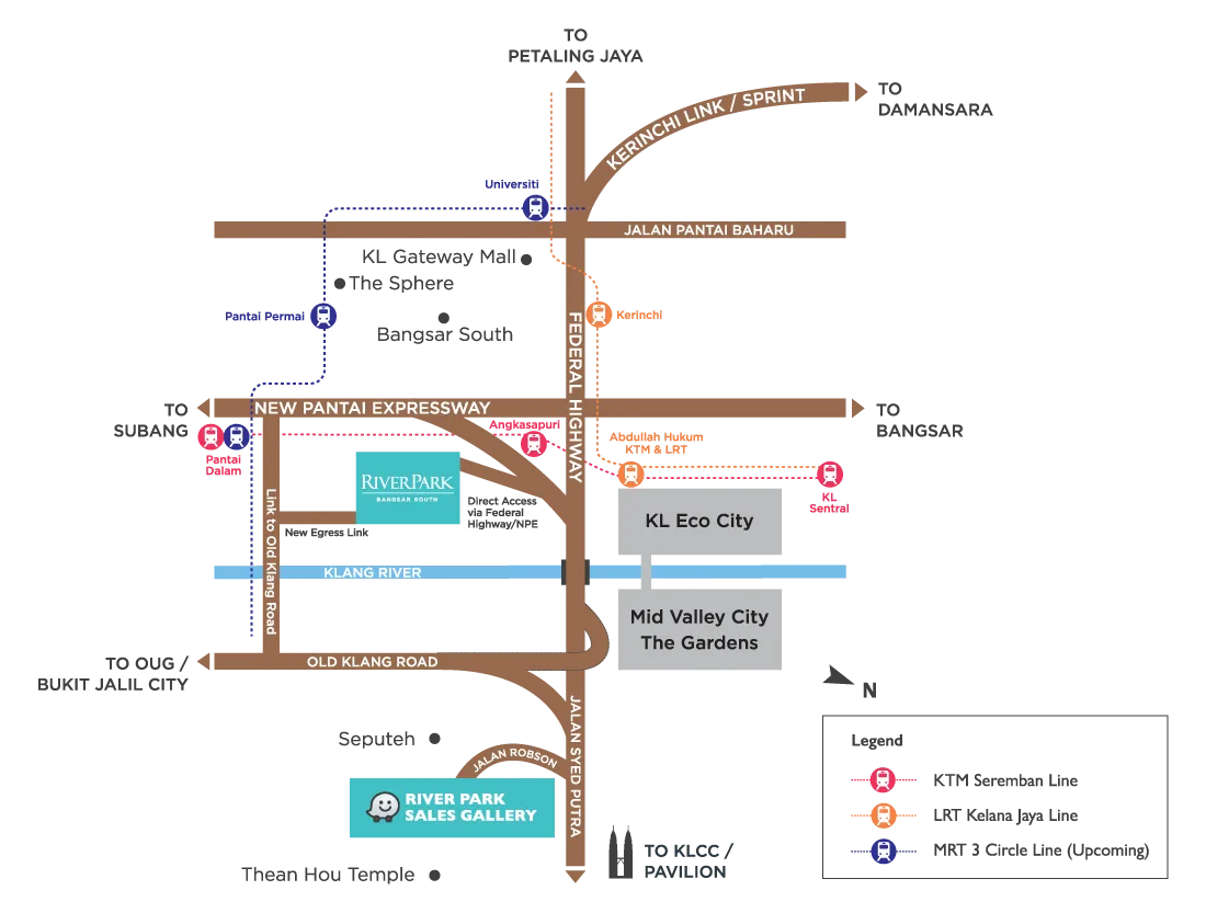 The developer own location map for River Park, registered as Residensi Taman Hilir, by Kumpulan Gapadu Sdn. Bhd., Pantai Dalam, Daerah Kuala Lumpur, Kuala Lumpur, WP Kuala Lumpur