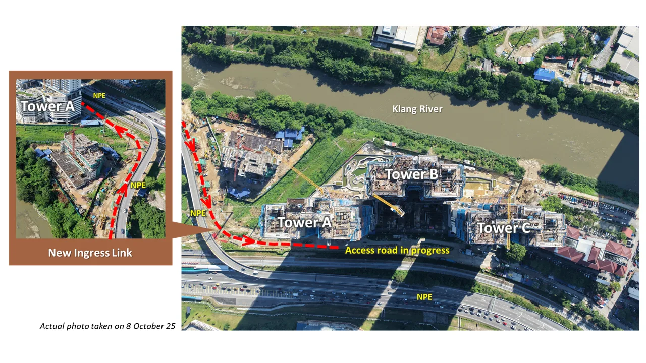 Site progress at River Park, registered as Residensi Taman Hilir, by Kumpulan Gapadu Sdn. Bhd., Pantai Dalam, Daerah Kuala Lumpur, Kuala Lumpur, WP Kuala Lumpur