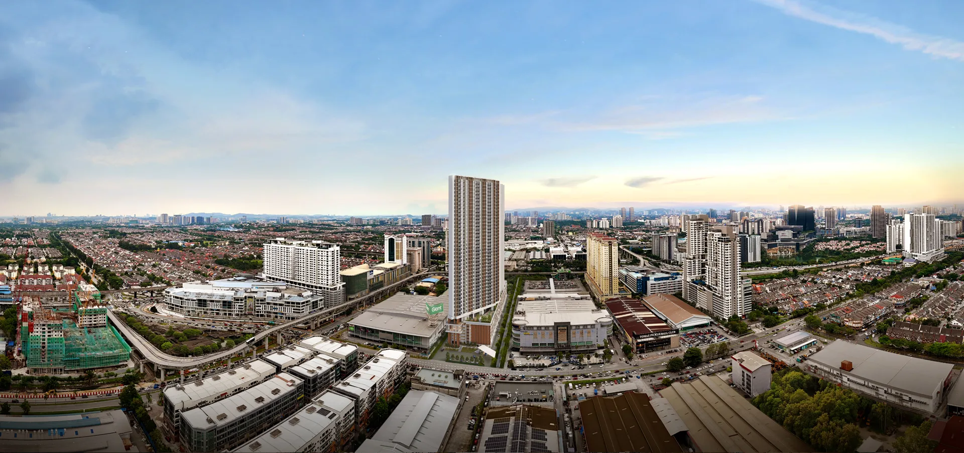 SCP Westfield Residences, USJ 1 Subang Jaya — aerial view of the two 44-storey towers (artist's impression)