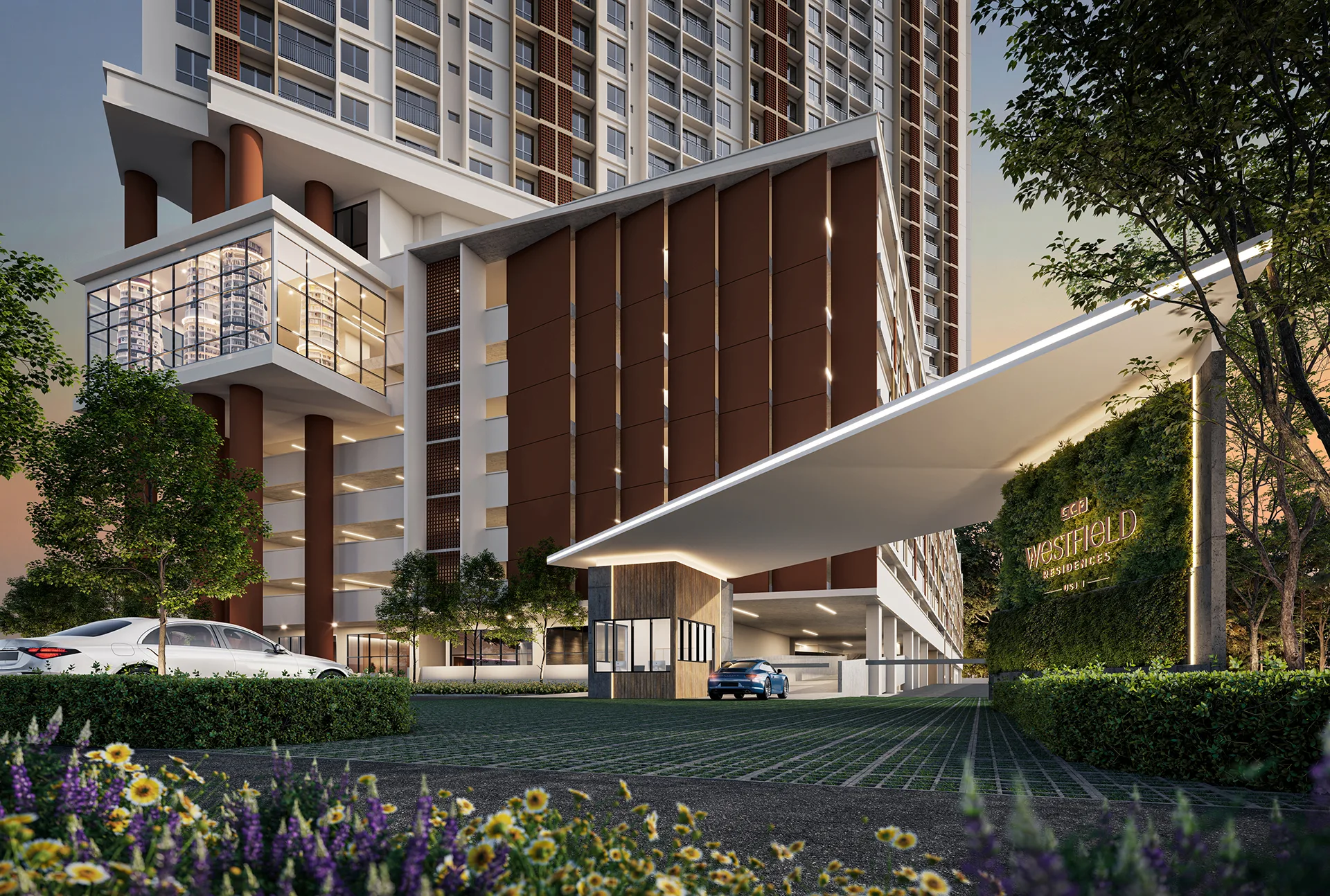 SCP Westfield Residences, USJ 1 Subang Jaya — entrance guardhouse (artist's impression)
