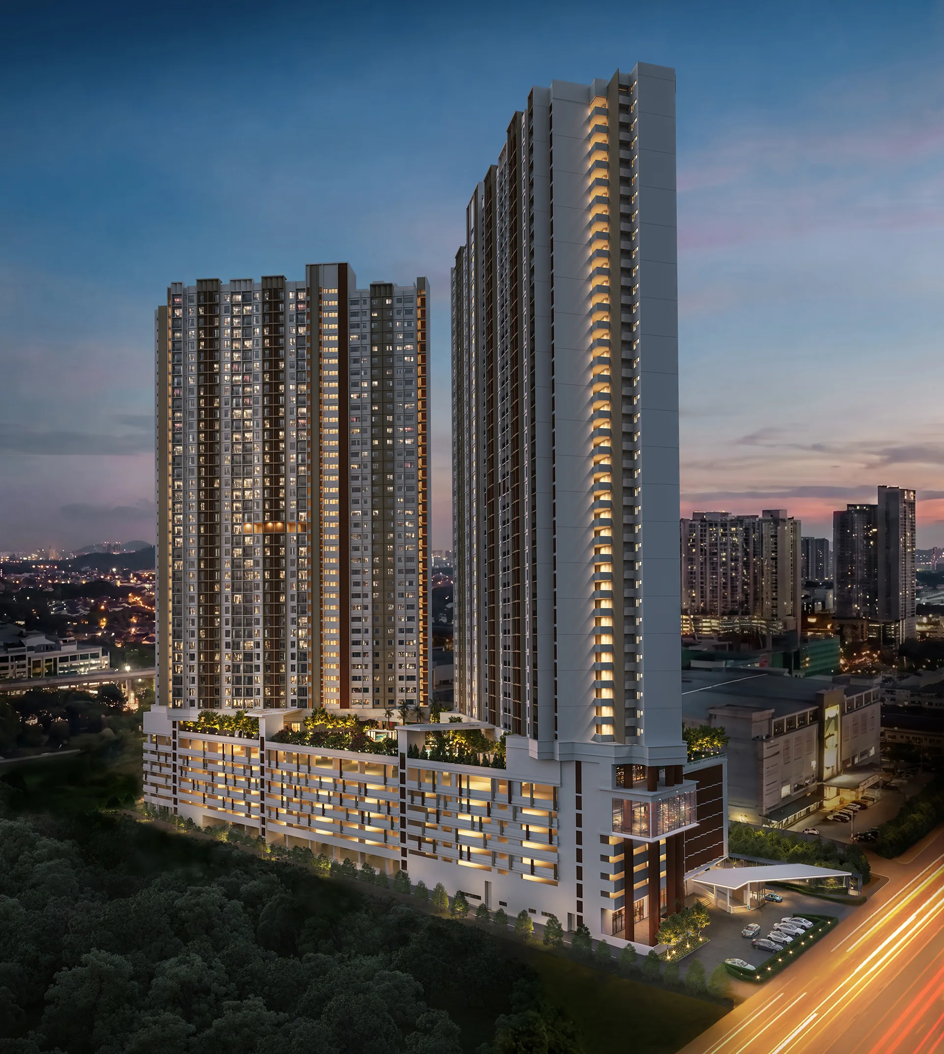 SCP Westfield Residences, USJ 1 Subang Jaya — tower facade (artist's impression)