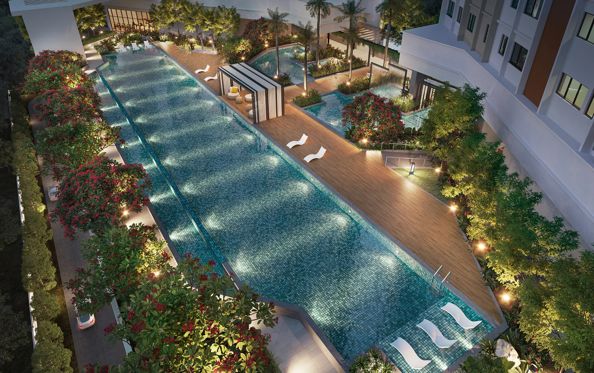 SCP Westfield Residences, USJ 1 Subang Jaya — the landscaped facilities podium (artist's impression)