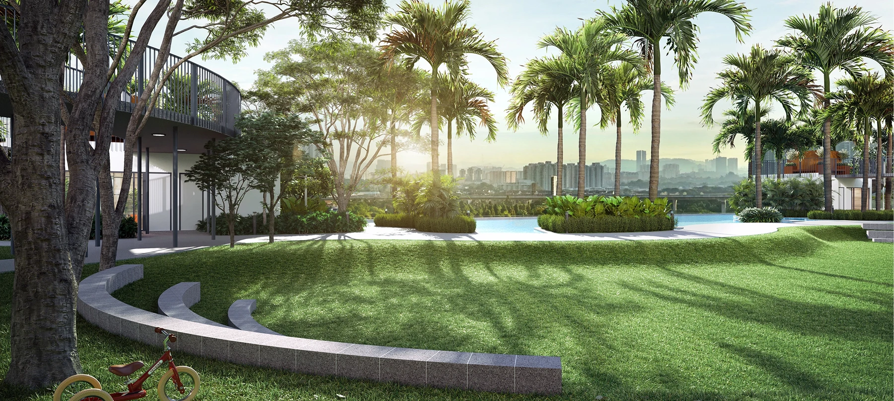 Pristine Lawn, Level 11 outdoor deck at Skyline Kuchai by L & T Realty Sdn. Bhd., Kuchai Lama, Daerah Kuala Lumpur, Kuala Lumpur, Wilayah Persekutuan Kuala Lumpur