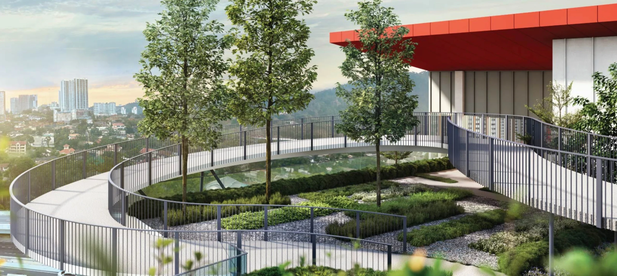 Sky Bridge, Level 11 sky facilities deck at Skyline Kuchai by L & T Realty Sdn. Bhd., Kuchai Lama, Daerah Kuala Lumpur, Kuala Lumpur, Wilayah Persekutuan Kuala Lumpur