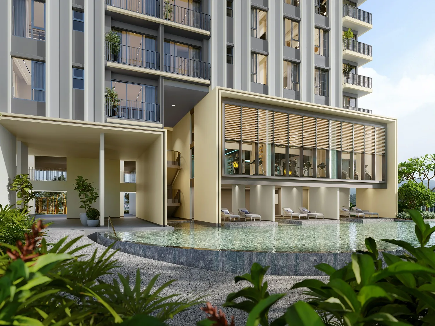 Floating Deck, artist's impression produced under the superseded 2024 building-plan approval at Stellaris @ Riana Dutamas, registered RESIDENSI RIANA DUTAMAS 3 (KPKT project 19221-3), Segambut, Kuala Lumpur by 368 Segambut Sdn. Bhd., Segambut, Kuala Lumpur, Wilayah Persekutuan Kuala Lumpur