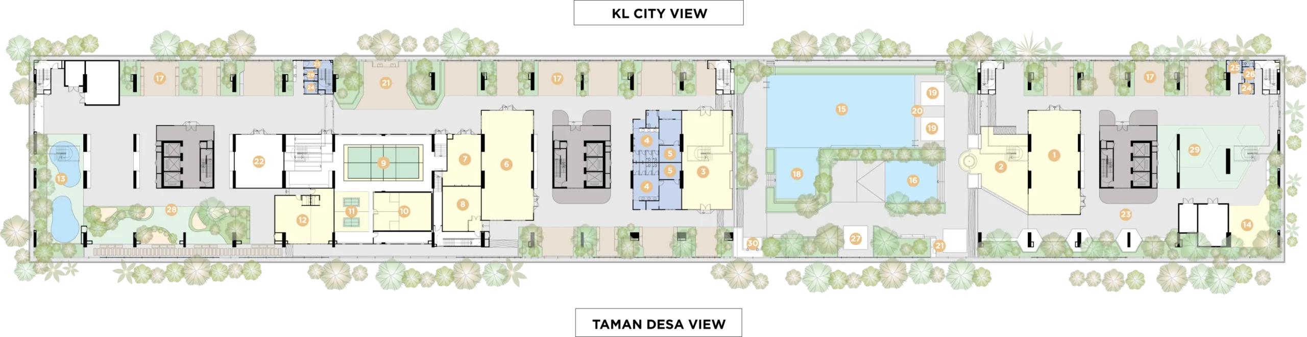 Facilities plan at Level 3A at The Atas (Residensi The Atas) by Kaisar Maxim Sdn. Bhd., Taman Desa, Kuala Lumpur, Wilayah Persekutuan