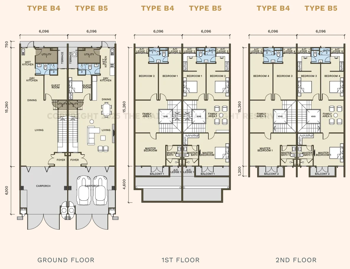 Type B4 and B5 plan at The Maison 23 by PV M6 Sdn. Bhd., Taman Bukit Mandarina, Cheras, Kuala Lumpur, Wilayah Persekutuan Kuala Lumpur
