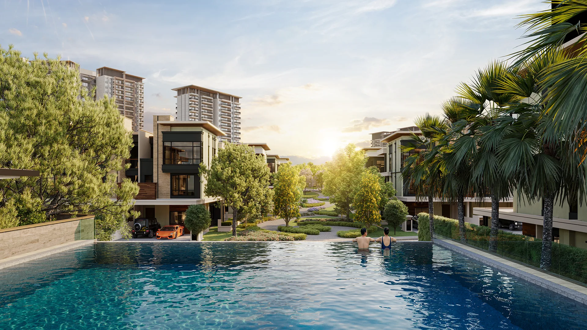 ParkHomes pool and landscape at Zenia @ ParkCity Damansara by ParkCity Damansara Sdn Bhd, ParkCity Damansara township, Daerah Petaling, Petaling Jaya, Selangor