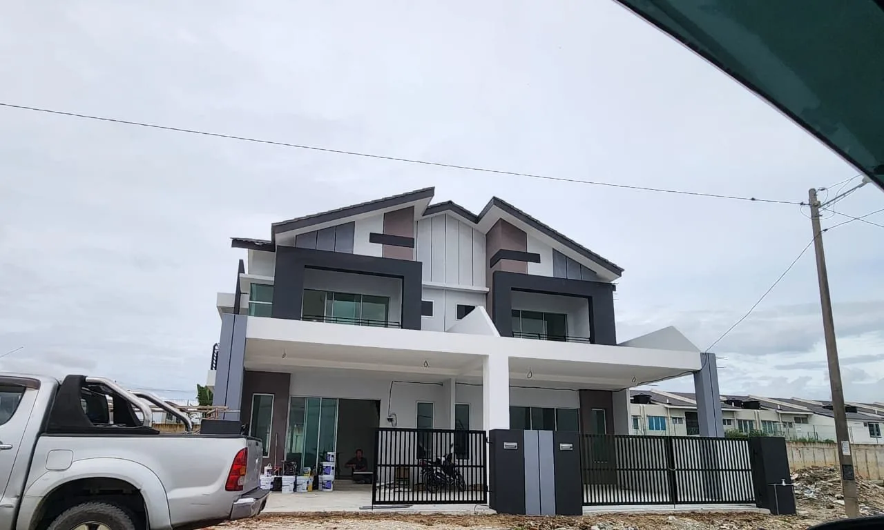 Completed Banyan Kayangan show house exterior, December 2023, by Excellent Realty Sdn Bhd, Lahat, Ipoh, Perak