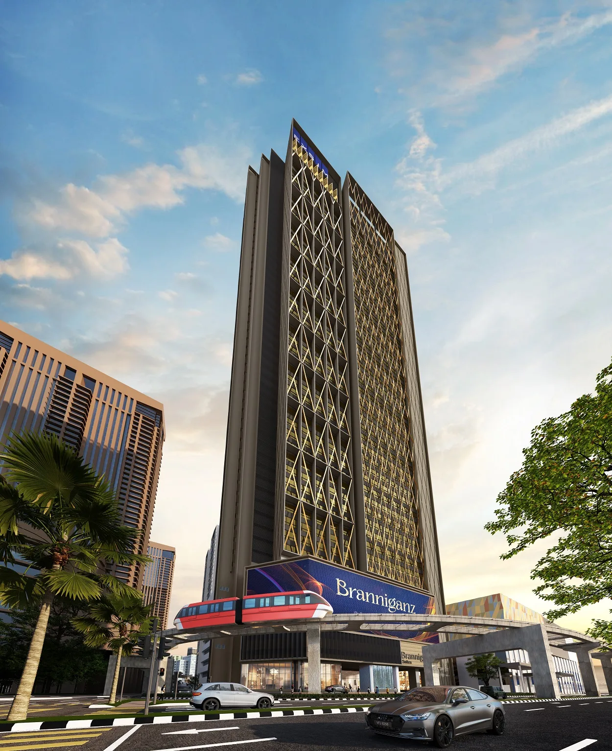 Tower facade at Branniganz Suites @ Bukit Bintang by Lembaran Beruntung Sdn Bhd, Jalan Imbi, Bukit Bintang, Kuala Lumpur, Federal Territory of Kuala Lumpur