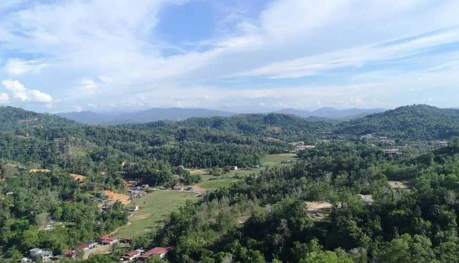 Mountain view photographed from a unit, from the developer’s brochure at Bukit Bantayan Residences, Inanam, Kota Kinabalu, Sabah