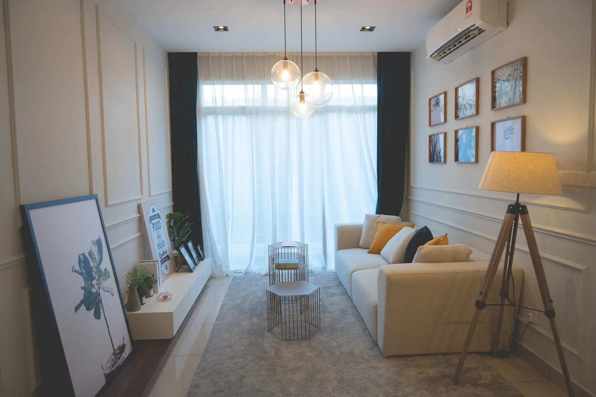 Living room of the Type A show unit, from the developer’s brochure at Bukit Bantayan Residences, Inanam, Kota Kinabalu, Sabah