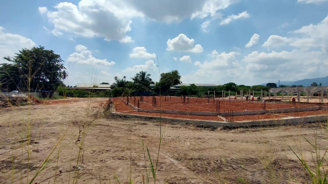 Ground beam layout for the Chemor Setia shops, Chemor, north of Ipoh, Perak