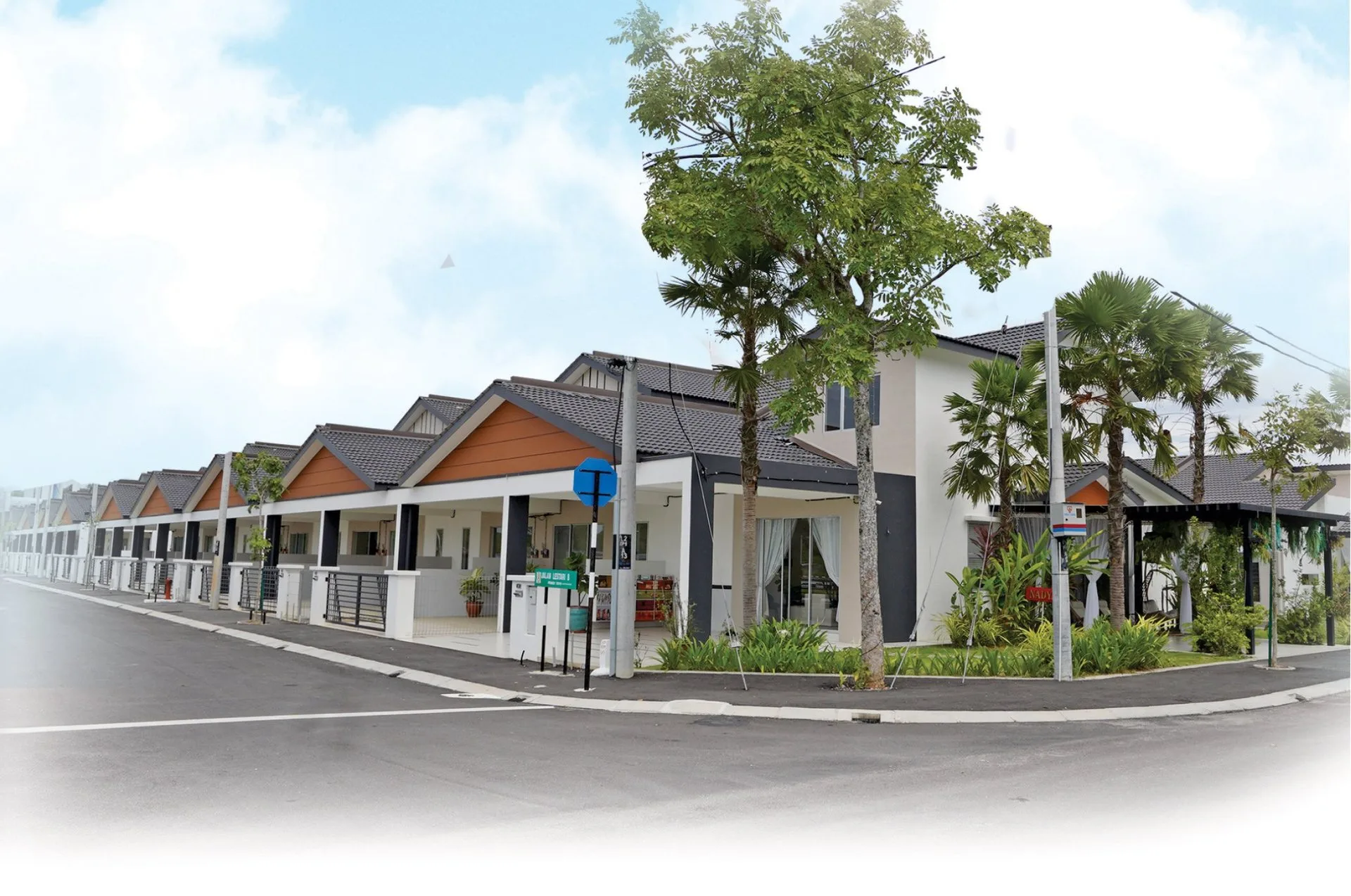 Completed double-storey terrace row with corner unit at Sierra Beringin (Taman Raia Utama) by Keris Properties Sdn Bhd, Gopeng, Perak