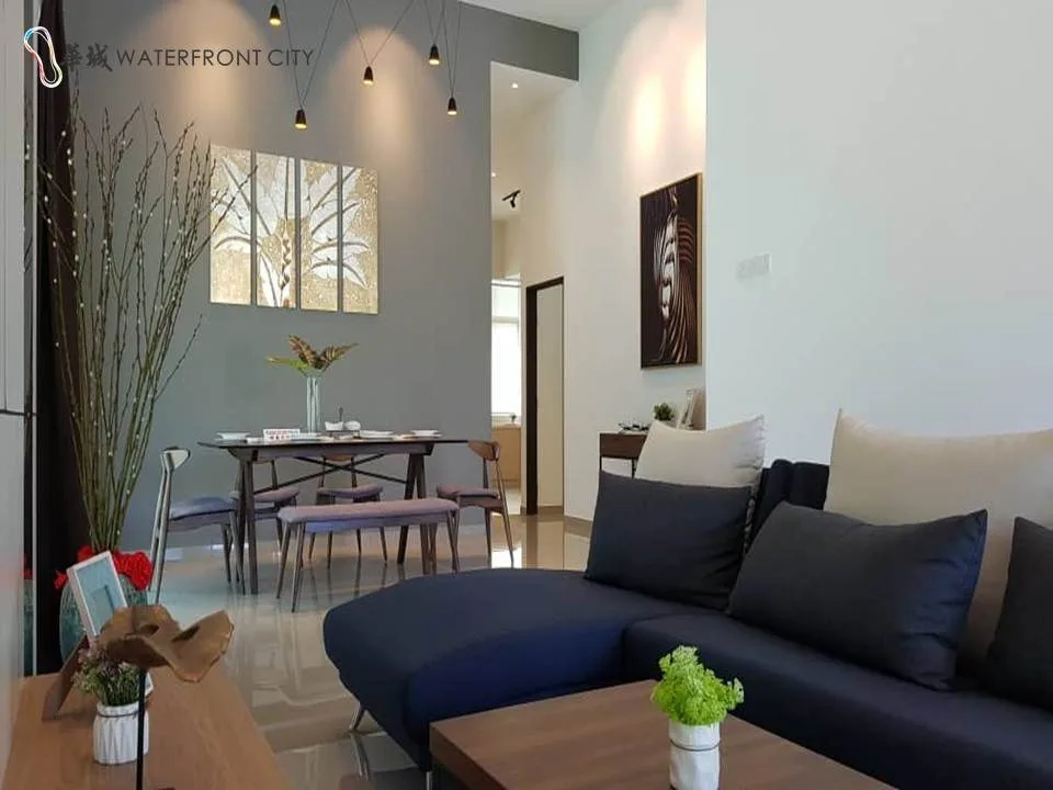 Living and dining area of the Mirage single-storey semi-D show house, Clearwater Bay Resort, Waterfront City, Bandar Lahat Mines, Lahat, Ipoh, Perak