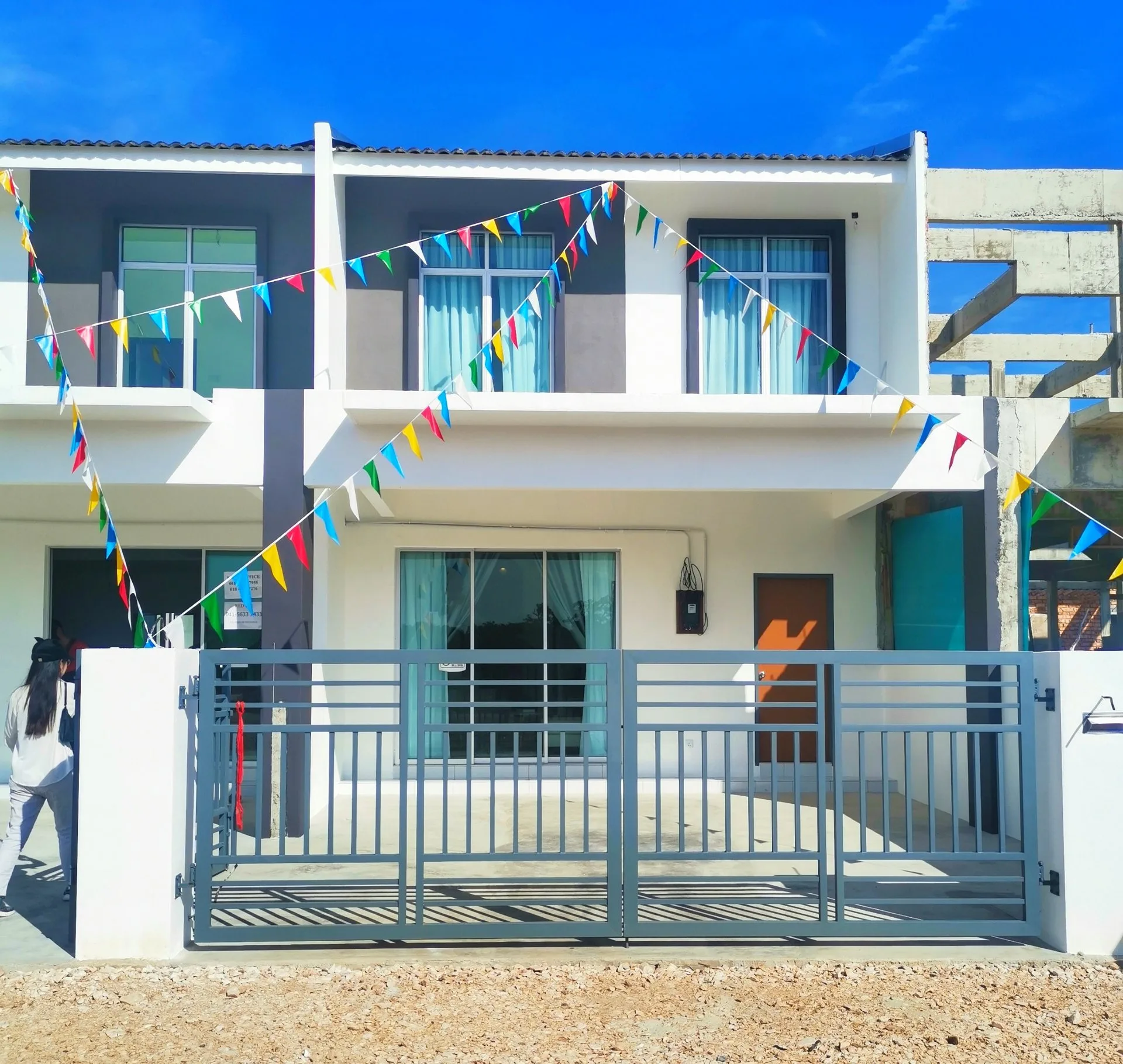 Completed double-storey cluster terrace show house at Desa Park Chemor Phase 1 by Falim Development Sdn Bhd, Chemor, Ipoh, Perak