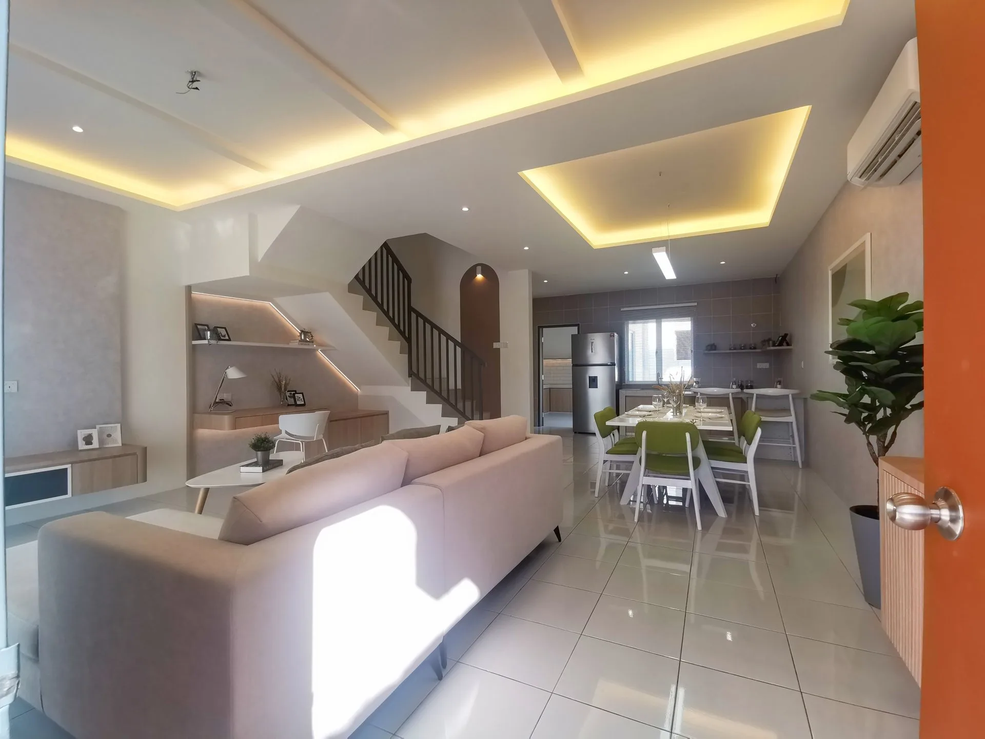 Ground-floor living and dining area of the Desa Park Chemor show house by Falim Development, Chemor, Ipoh
