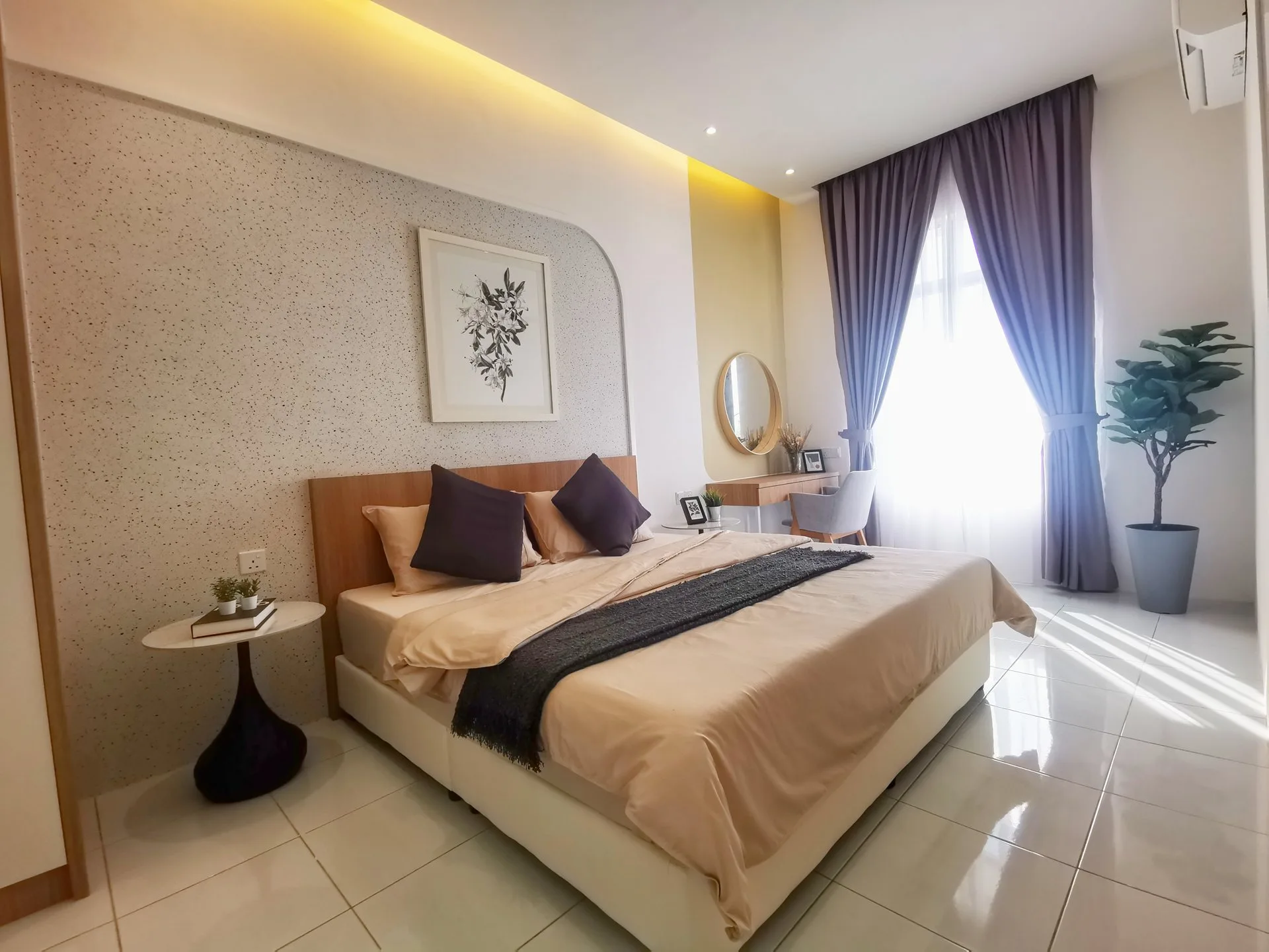 Master bedroom of the Desa Park Chemor double-storey cluster terrace show house, Chemor, Ipoh