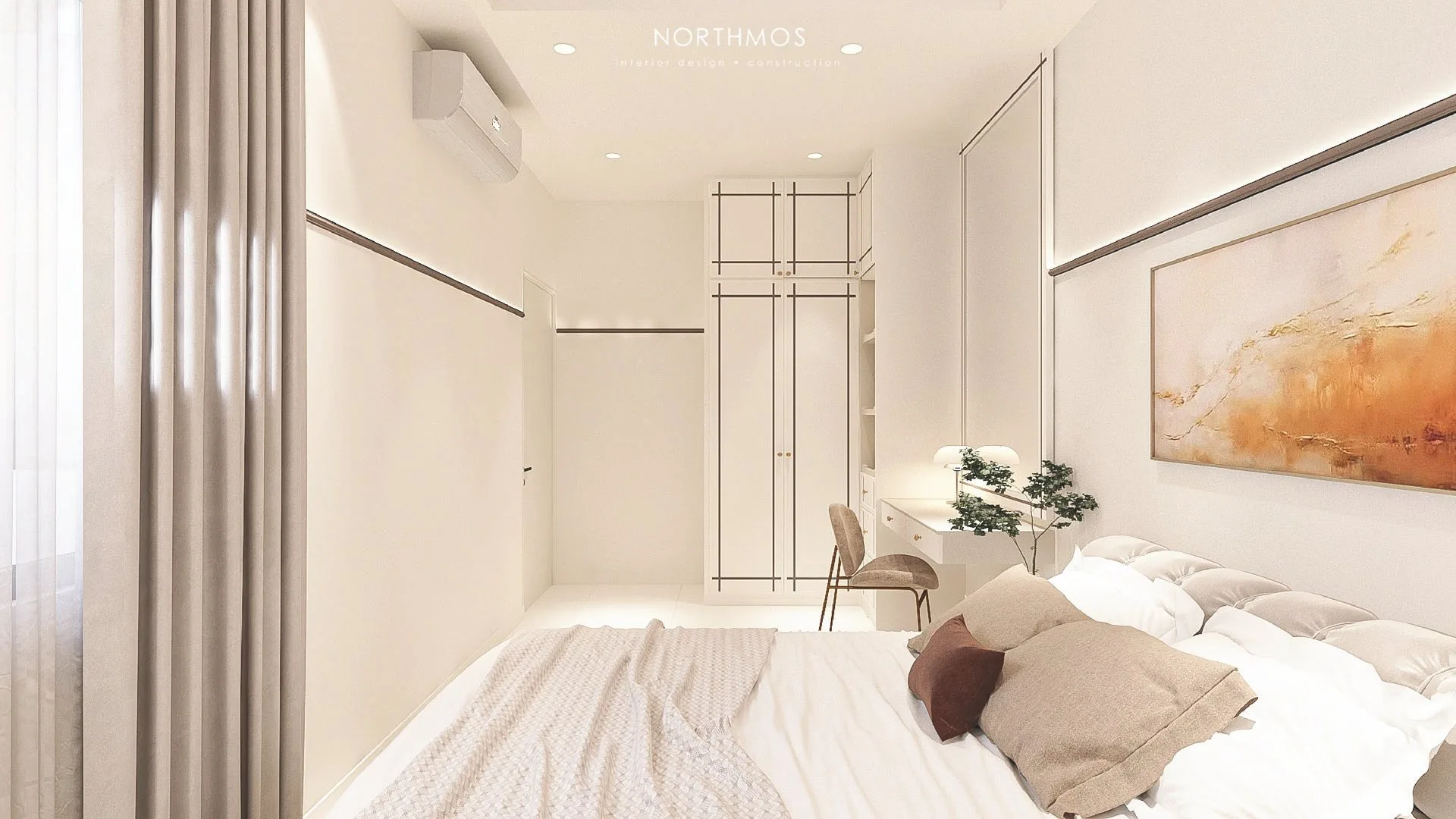Show house interior design render of a bedroom at Desa Park Chemor Phase 2 by Falim Development Sdn Bhd, Chemor, Ipoh, Perak