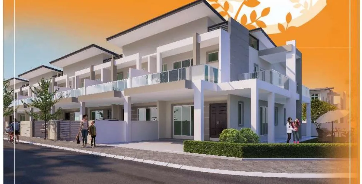 Artist's impression of Phase 2 double-storey terrace houses at Desa Rishah Indah by Associated Builders And Contractors Sdn Bhd, Desa Rishah, Ipoh, Perak