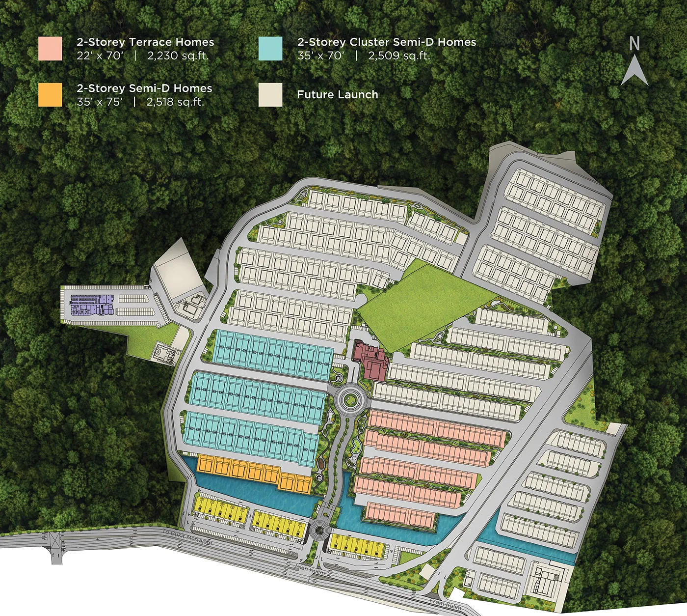 Embun Hills 总体规划图,发展商公布,槟城大山脚