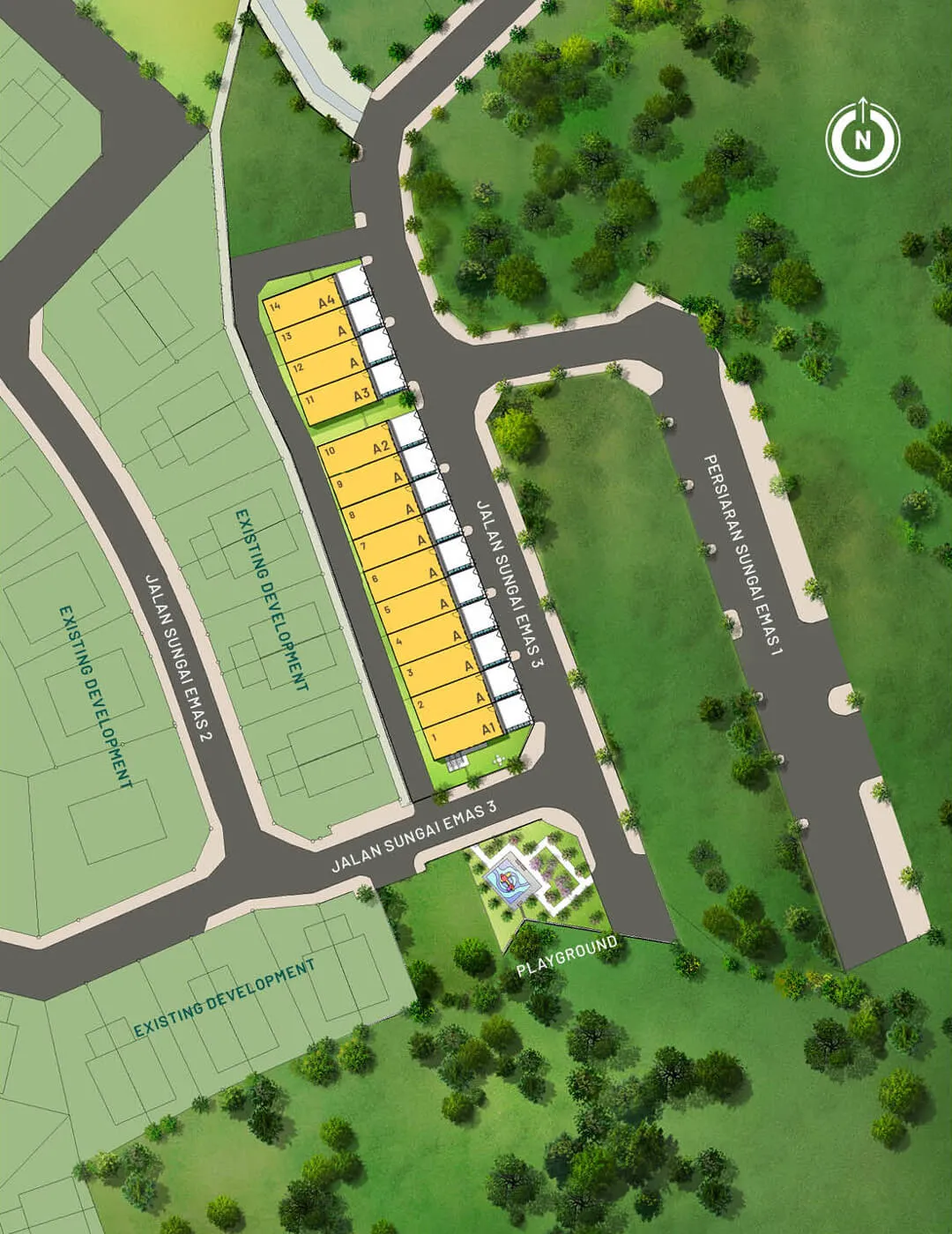 Ferringhi Hills site plan published by the developer, Batu Ferringhi, Penang