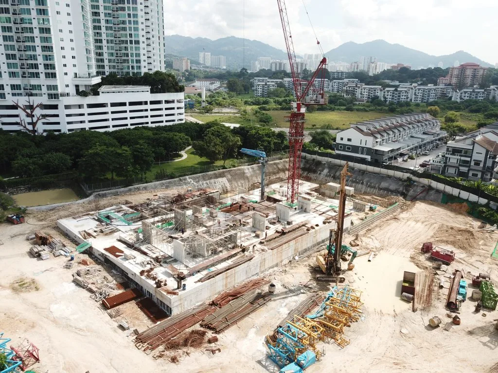 Goodwood Residence, Bayan Lepas, Penang — site progress photograph published by the developer, WHH Land, during construction