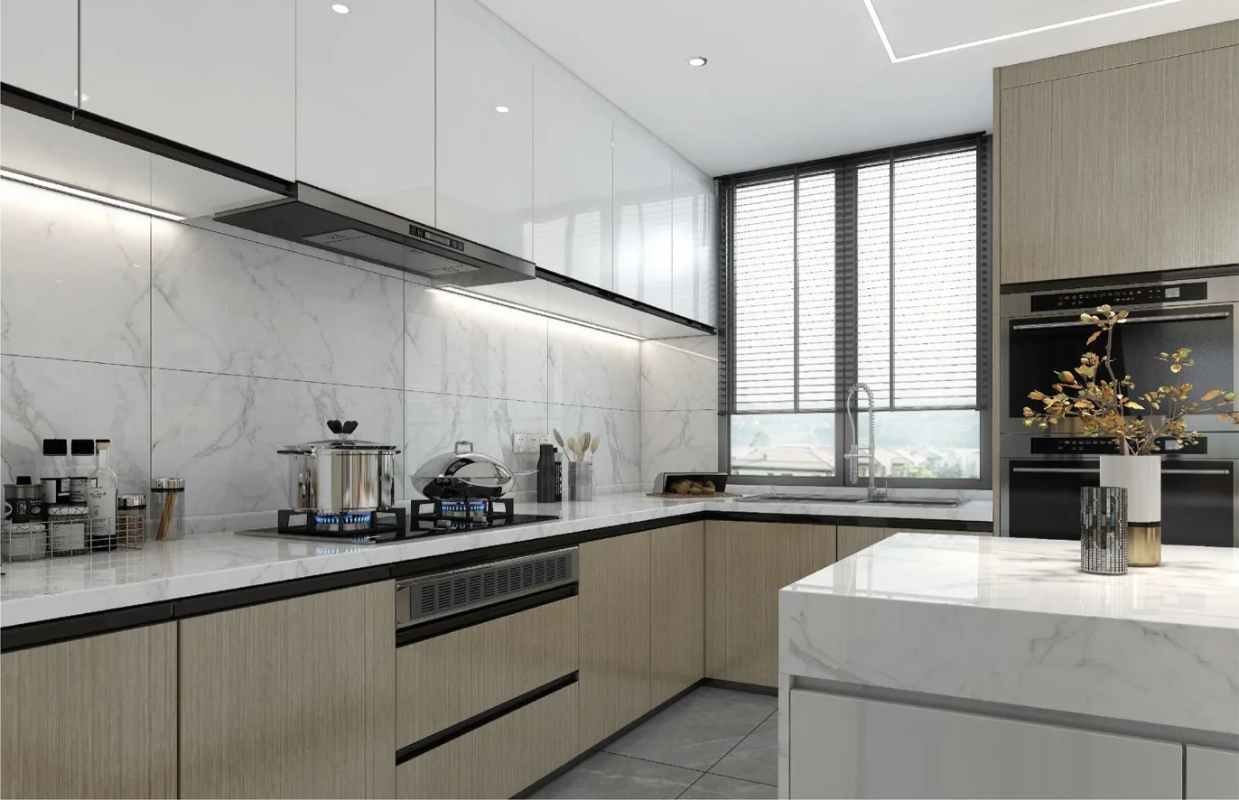 Green City Residence kitchen interior, artist's impression, George Town, Penang