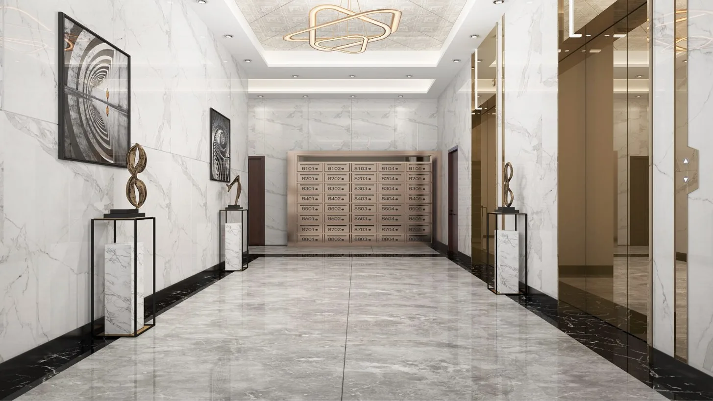 Green City Residence lift lobby, artist's impression, George Town, Penang