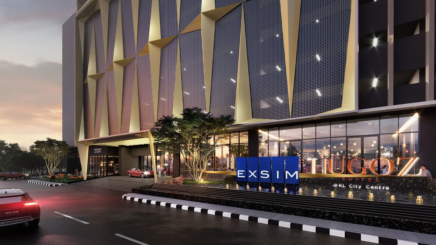 Level G Entrance Statement arrival feature at Hugoz Suites @ KL City Centre by Armada Istimewa Sdn Bhd, Jalan Yap Kwan Seng, KL City Centre, Kuala Lumpur, Wilayah Persekutuan Kuala Lumpur