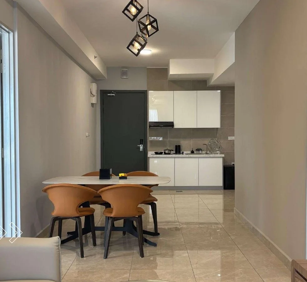 Furnished 842 sq ft two-bedroom suite interior at ICC Suites by Sycal ICC Properties Sdn Bhd, Ipoh, Perak