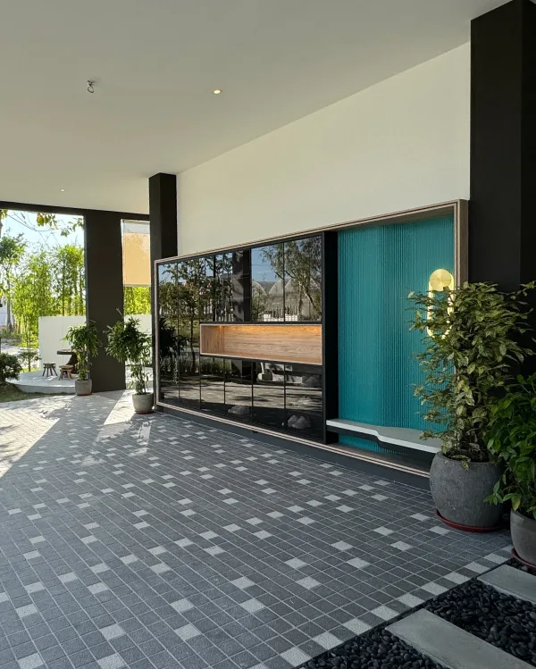 Exterior feature of the semi-detached house at Bungalowdees by Team Keris Berhad, Ipoh South, Ipoh, Perak