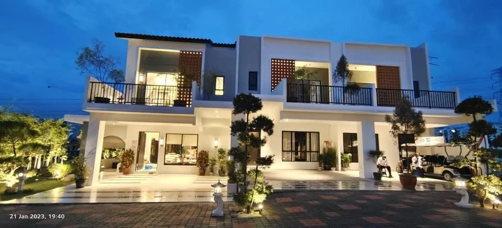 Jia @ Ipoh South show house at dusk, double-storey terrace by Team Keris, Ipoh South Precinct, Ipoh, Perak