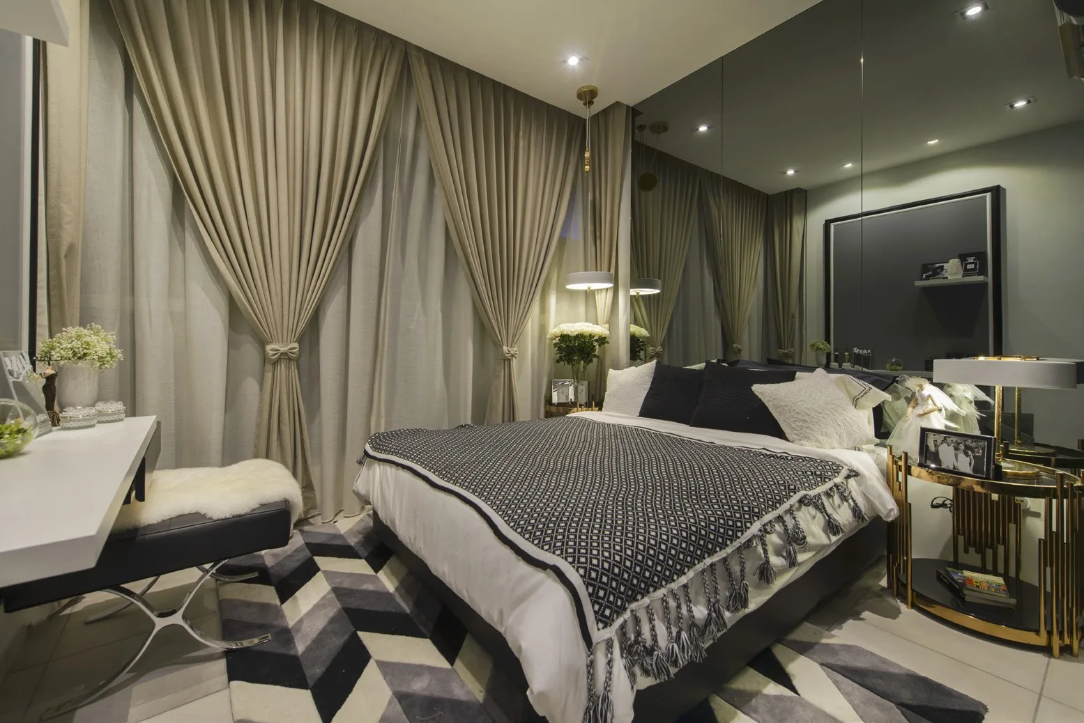 Furnished bedroom, interior image from the developer’s brochure at Kingfisher Sandakan, Jalan Utara, Sandakan, Sabah