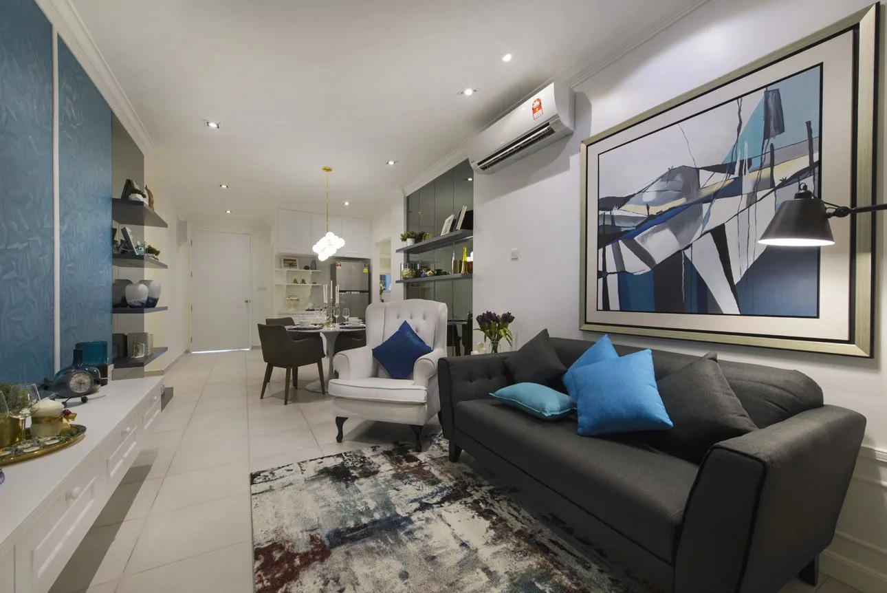 Furnished living and dining area, interior image from the developer’s brochure at Kingfisher Sandakan, Jalan Utara, Sandakan, Sabah