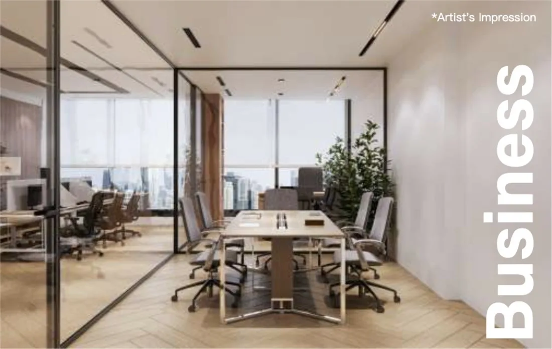 Maritime Signature suite fitted out as an office, artist's impression, Jelutong, Penang