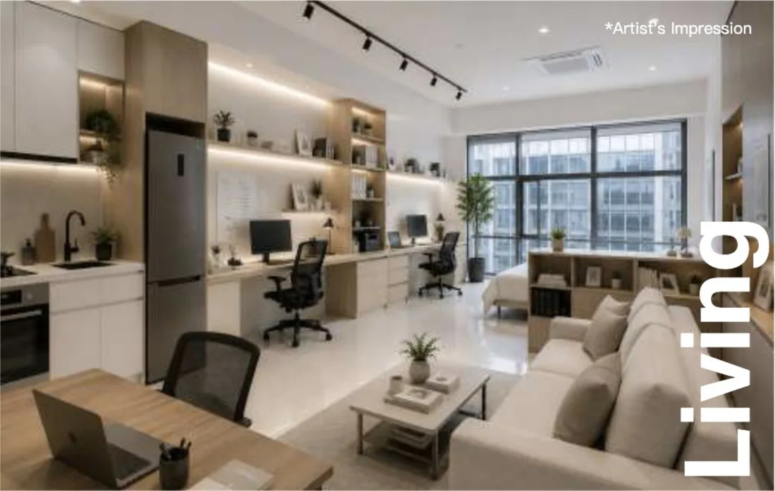 Maritime Signature suite fitted out for living, artist's impression, Jelutong, Penang