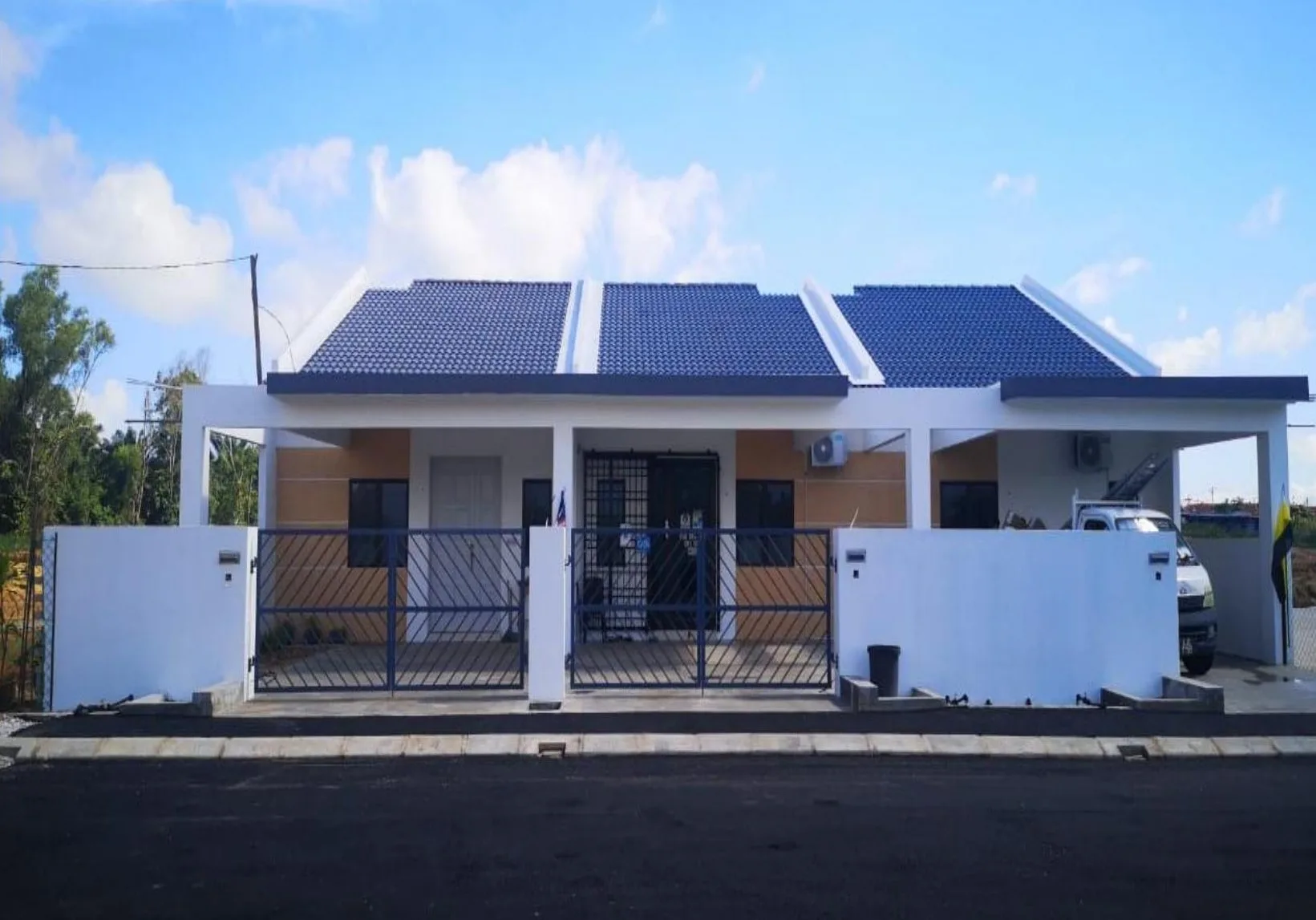 Completed single-storey terrace houses at Medan Bemban Mesra by Muda Awam Sdn Bhd, Bemban, Batu Gajah, Perak