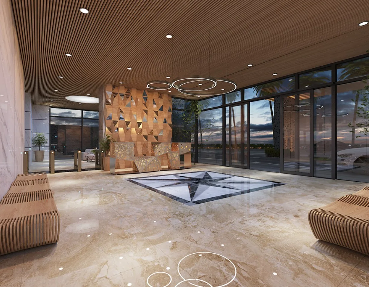 Menara VOS main lobby, artist's impression, Gelugor, Penang
