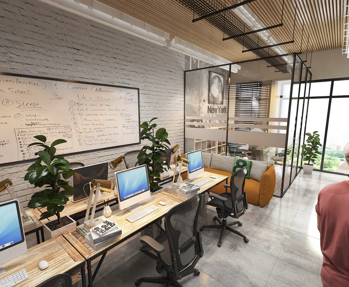 Menara VOS suite fitted out as a small office, artist's impression, Gelugor, Penang