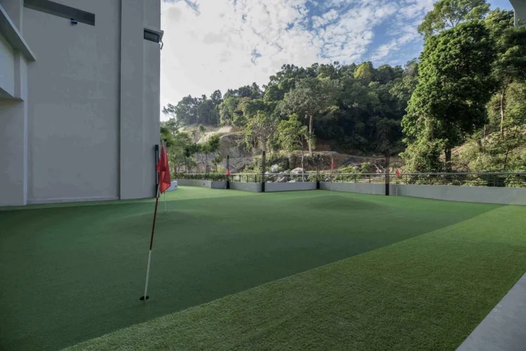 Mont Residence putting green beside the hill slope, Tanjung Tokong, Penang