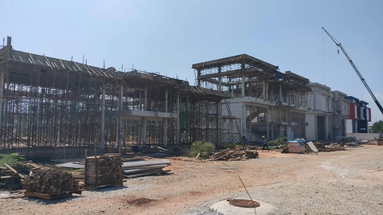 Factory blocks under construction at Nexus Industry Hub, Gopeng, Perak
