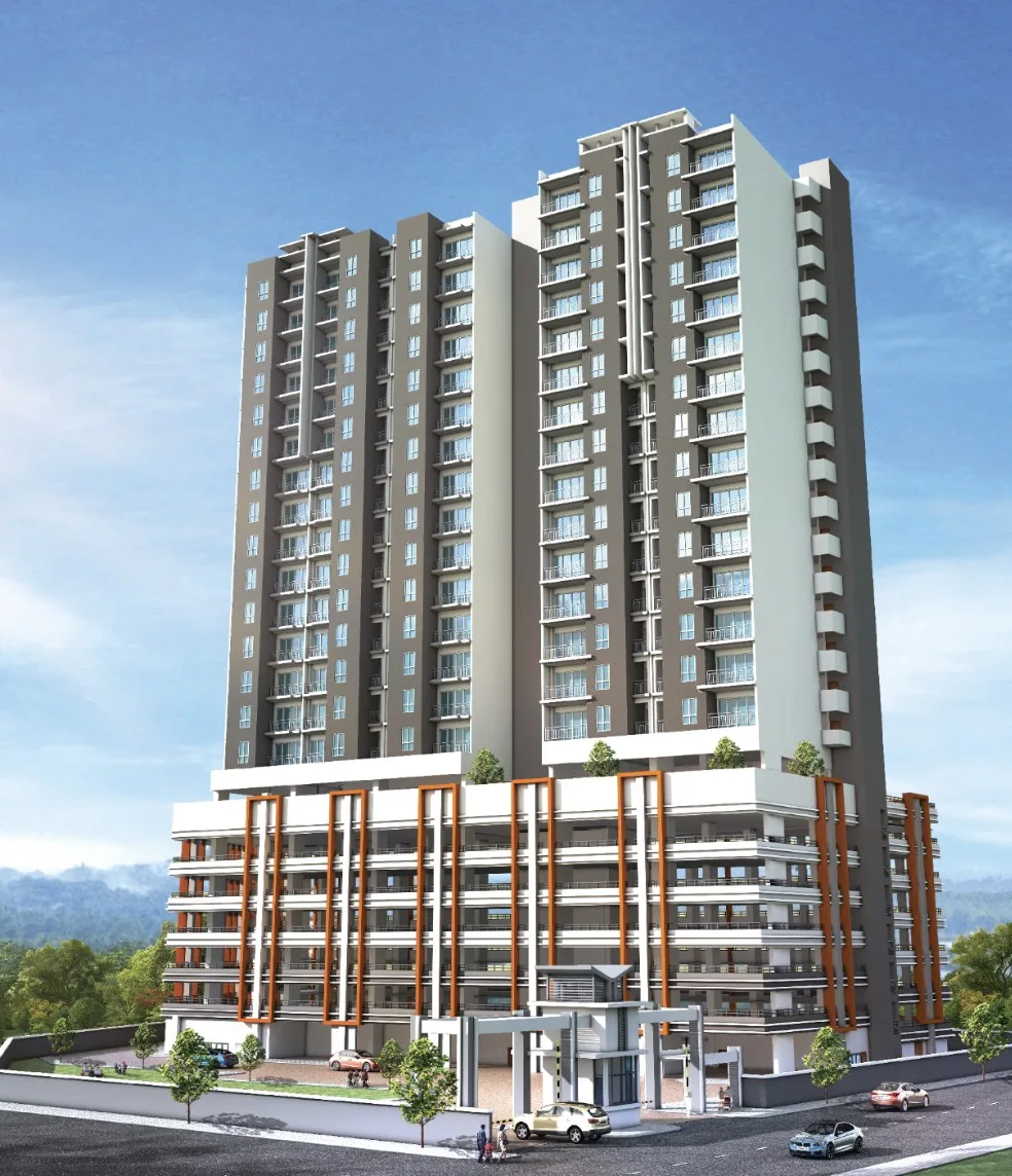 One City Height（Pangsapuri Seri Juru Indah）23 层公寓外观效果图，槟城如鲁