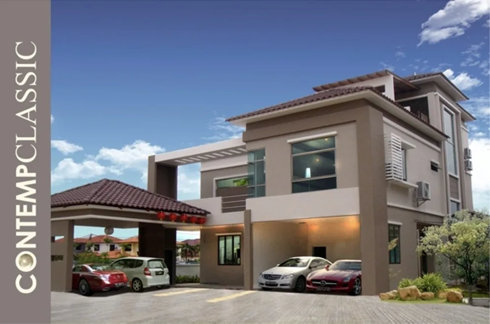 Orchard Villa three-storey detached house in the design the developer called Contemp Classic, Simpang Ampat, Penang