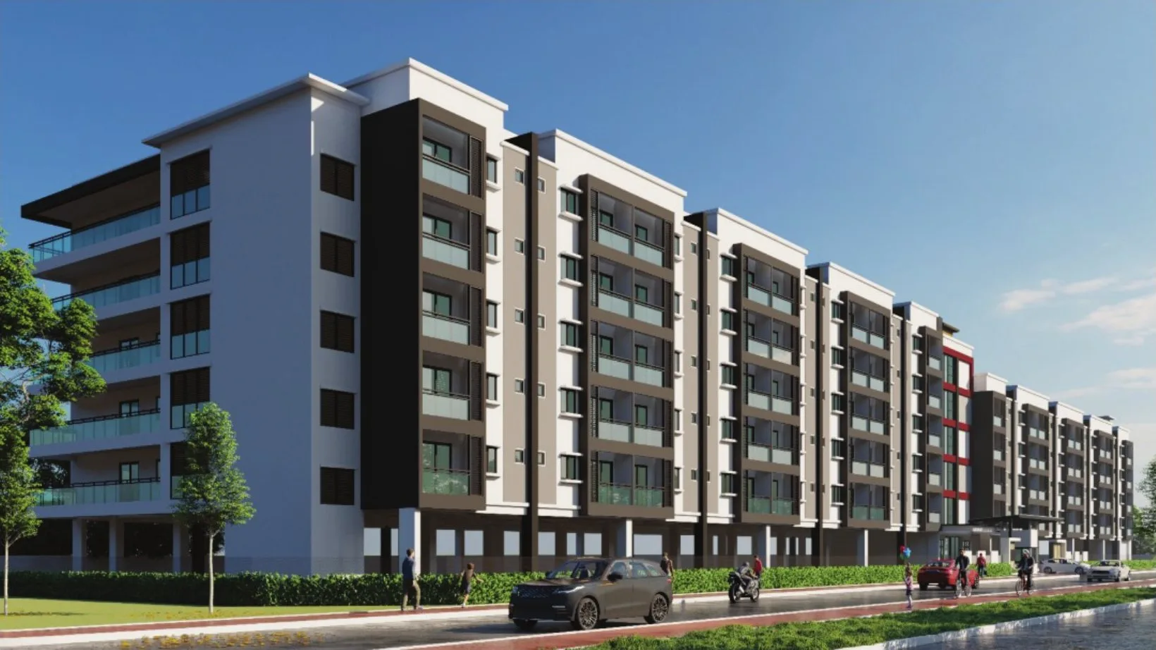 Artist's impression of the seven-storey Pangsapuri Putra Bercham apartment blocks by Foh Siong Development Sdn Bhd, Bandar Baru Putra, Bercham, Ipoh, Perak