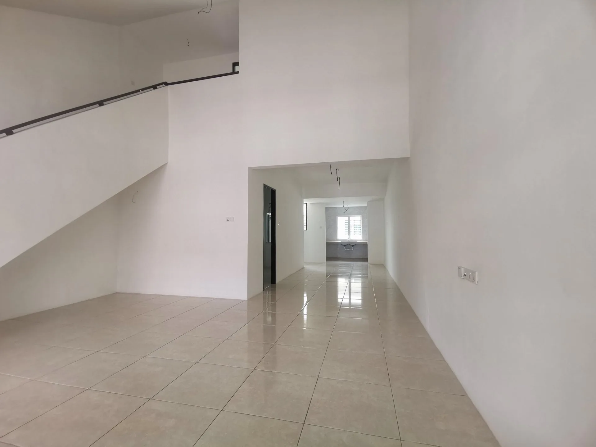 Double-volume living hall looking to the dining area, Pearl Garden 1.5-storey terrace, Ipoh