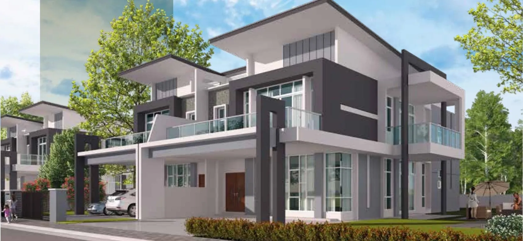 Double-storey semi-detached house (Type B) render at Pinggiran Pengkalan Bayu by Associated Builders And Contractors Sdn Bhd, Pengkalan, Ipoh, Perak